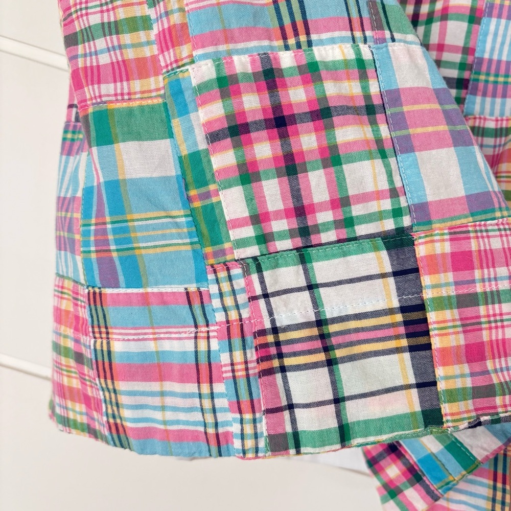 Talbots Madras Colorful Patchwork Women's Cotton Skirt Size 4 Petite - Picture 5 of 12
